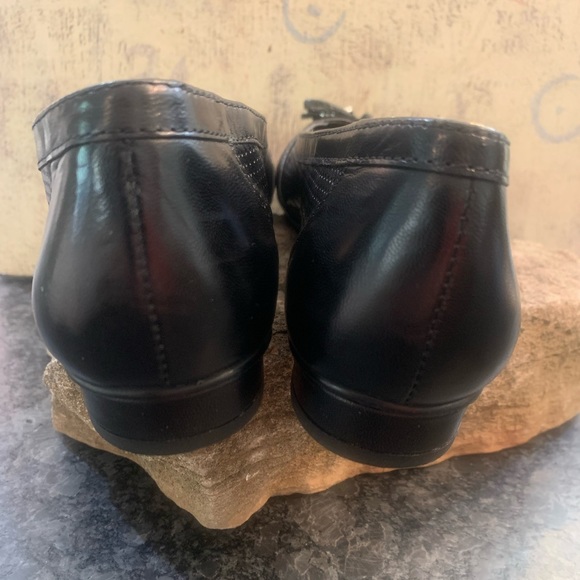 Ros Hommerson Black Leather Flats w/Bow sz 8.5 - Picture 5 of 6